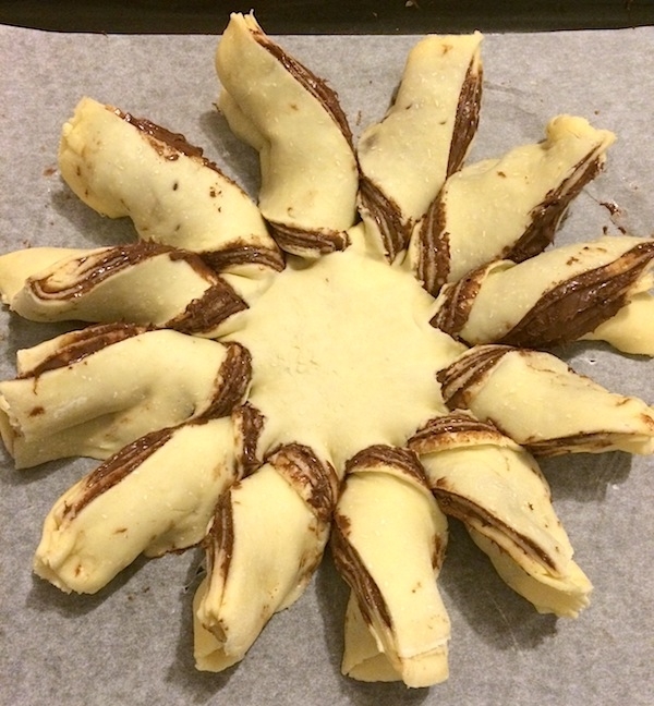 Fiore di pan brioche con la Nutella Dolci Pattìni