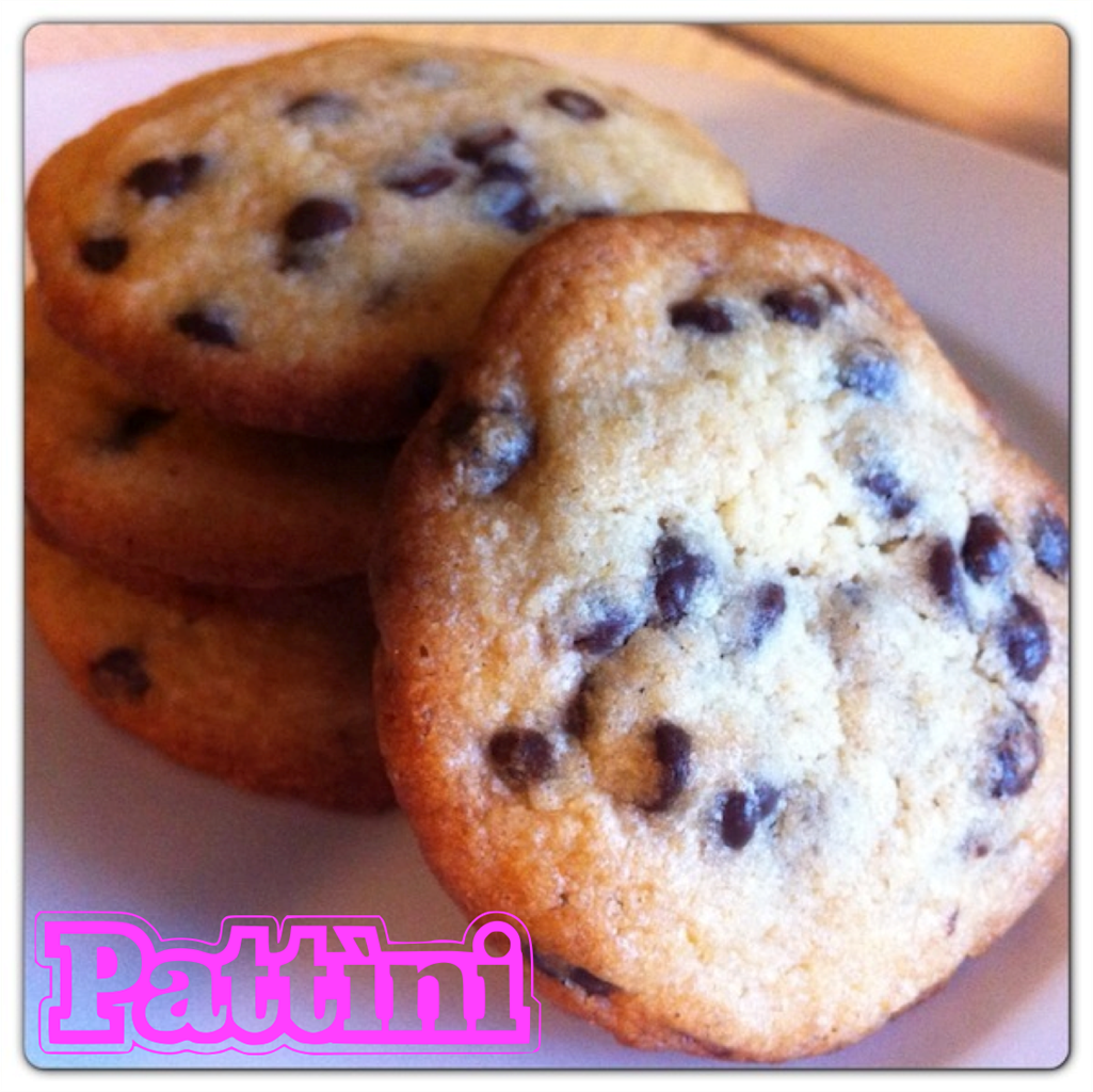 Chocolate Chip Cookies ricetta per merenda Pattìni