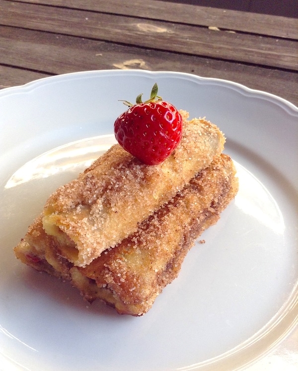 Ricetta Frenchtoast ripieni fragole e cioccolato