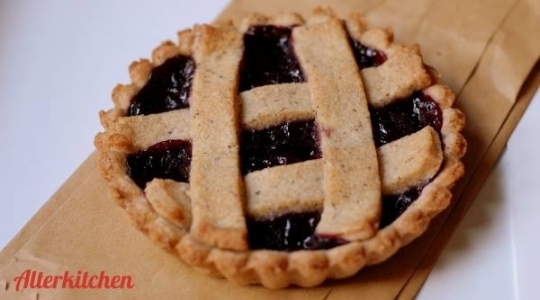 Crostata di grano saraceno con confettura di Lamponi Alterkitchen