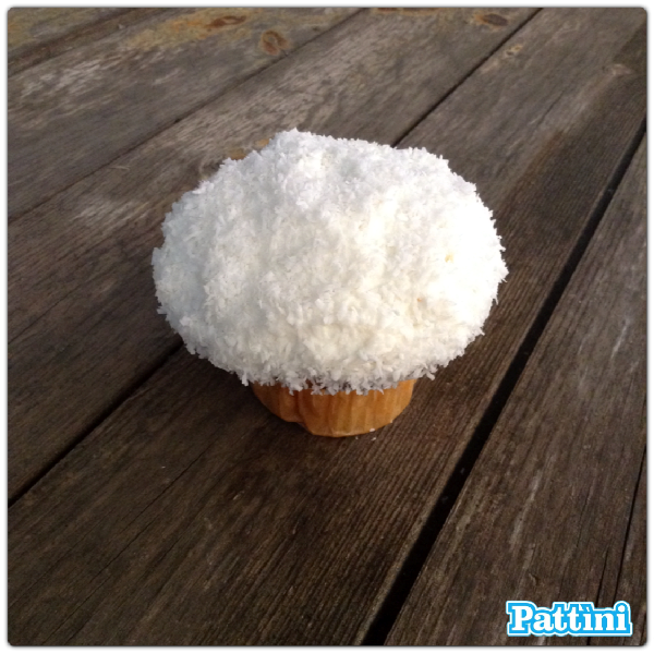 Muffin con gocce di cioccolato e crema al cocco Pattìni