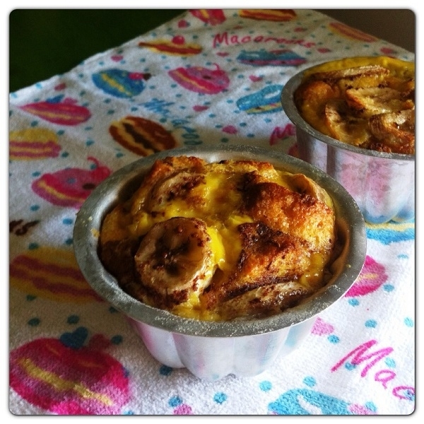 Soufflè con banane e plum cake allo yogurt Pattìni