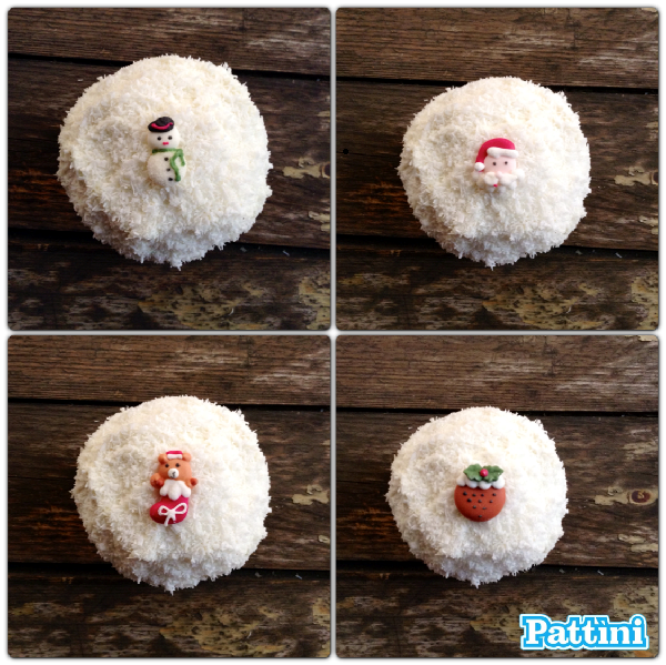 Palle di neve di cocco per regalo di Natale