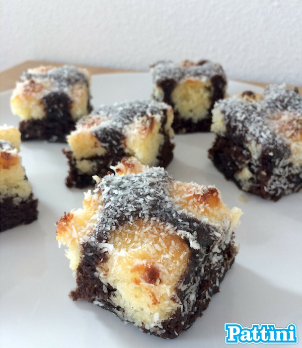 Brownies al cocco e cioccolato Dolci Pattìni