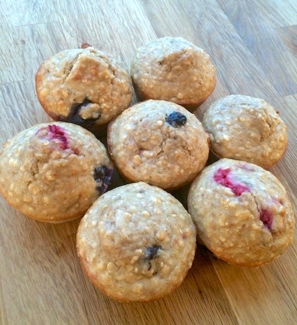 Ricetta muffin con avena e mirtilli