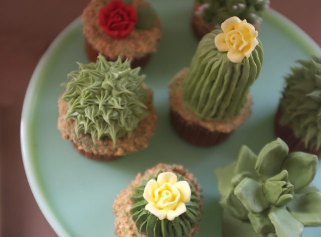 I cupcake a forma di cactus