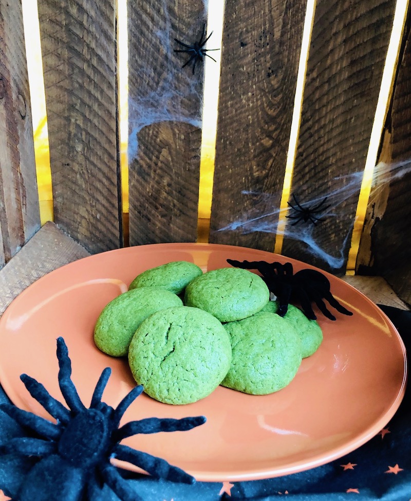 Biscotti al tè matcha di Halloween