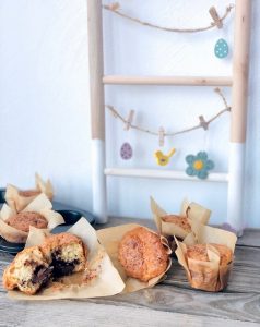Muffin con crema al cioccolato