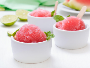 Sorbetto all'anguria dolci pattini