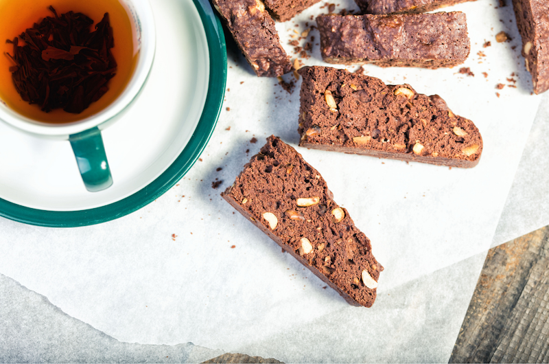 Cantucci al cacao e te