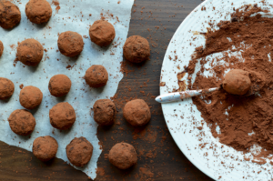 Tartufi al cioccolato dolci pattini